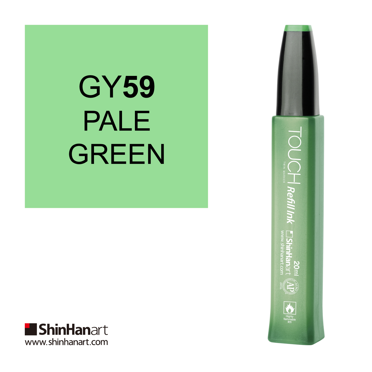 Чернила Touch Twin Markers Refill Ink 059 бледный зеленый GY59